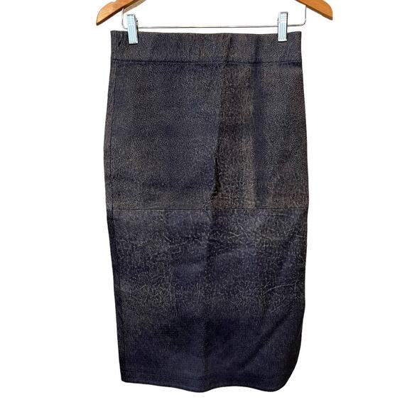 ZERO + MARIA CORNEJO Rai Leather Curved Skirt Size 6 - Picture 5 of 11